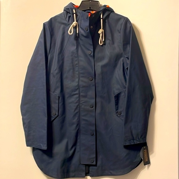 NWT Pendleton Navy Newport Hooded Waterproof Raincoat - Picture 1 of 10